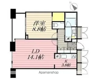 Dマークス西新宿タワー【2206.号室】の間取り