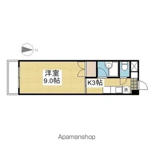 フラワーコーポ此ノ花【302号室】の間取り