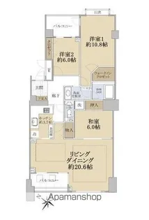 パークハウス大濠【402号室】の間取り