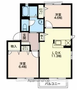 メディオB【2階】の間取り