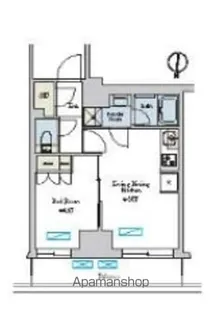 BRILLIA IST 池尻大橋【722号室】の間取り