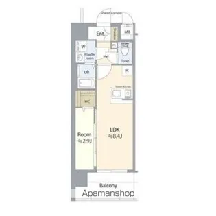 エスリード名古屋サザンプレイス【2階】の間取り