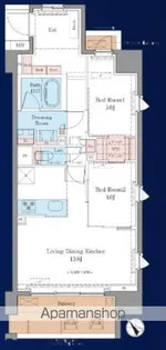 LUXENA船堀【12階】の間取り