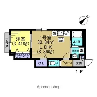 ホミーレ都賀【1階】の間取り