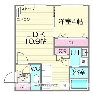 Primavorta【405号室】の間取り