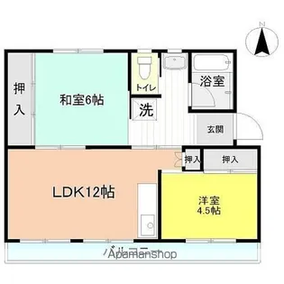 富岡ハイツⅡ【108号室】の間取り