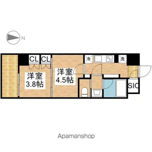 ザ・パークハビオ名古屋松原【5階】の間取り