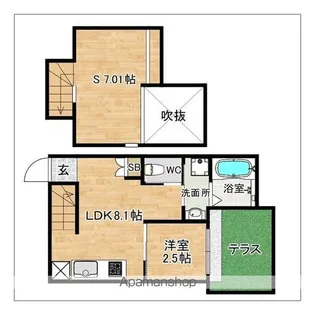 DREAMSTAGECANAL和白【202号室】の間取り