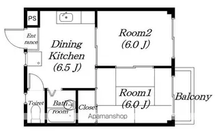 ミヤハイツ林田【204号室】の間取り
