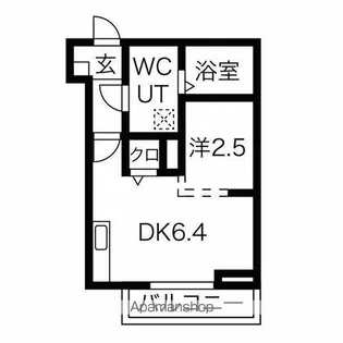 メリディアン北仙台【2階】の間取り