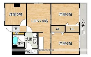 南福岡渡辺ビル【3階】の間取り