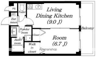 ユーハイツ【103号室】の間取り