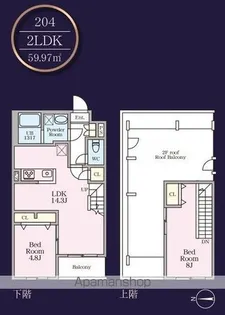 THE MANOR EXELSIOR【2階】の間取り