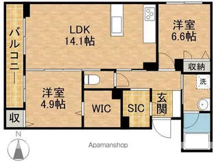 レオーネ ブラン【2階】の間取り