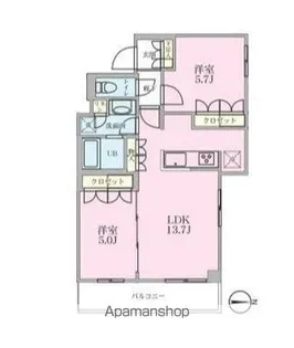 リージア三軒茶屋【4階】の間取り