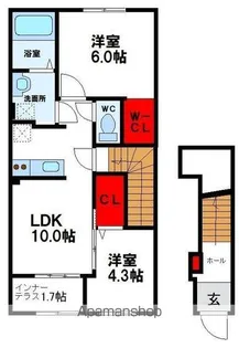MAISON STELLA MON【206号室】の間取り