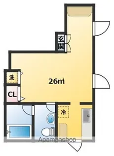 カイテキアパート【2階】の間取り