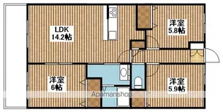 エトワール神道寺【504号室】の間取り