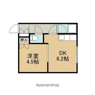 グレイス北栄【108号室】の間取り