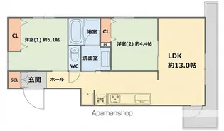 MAISON DU CHAT(メゾン・デュ・シャ)【1階】の間取り