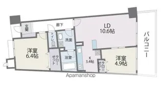 アイランドシティインフィニガーデン イースト棟【10階】の間取り