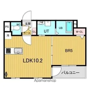 ザ・リズムパークビレッジ【4階】の間取り