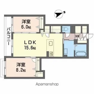 MAISON MAST ICHINOSEKI【2階】の間取り