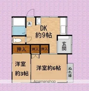 上原アパート【1階】の間取り