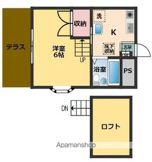 ひまわりガーデン鎌ケ谷【105号室】の間取り