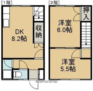 コーポHERO亀田港【C号室】の間取り