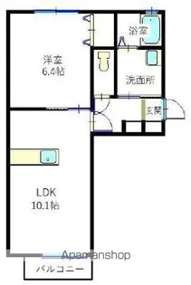 シャーメゾンNSG福山 B棟【1階】の間取り