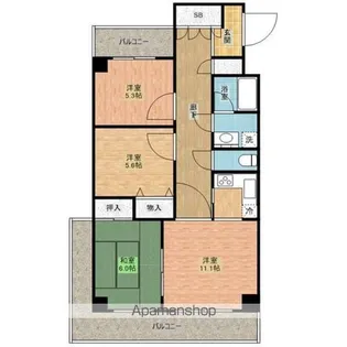 シティファミール千種【3階】の間取り