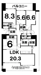 パシフィック西6条アネックス【801号室】の間取り