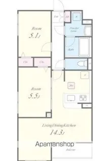 CASA ALBERO【1階】の間取り