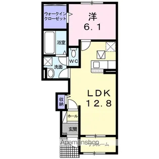 フラワーコート B【1階】の間取り