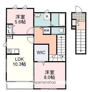 花客家(ハナハッカ)B棟【2階】の間取り