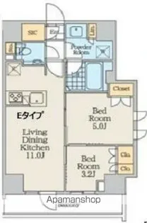 クレストコート中野富士見町【5階】の間取り