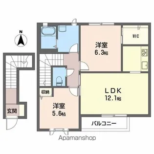 PRENDRE−K【2階】の間取り