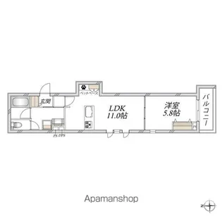 HEBEL MASION大手町【202号室】の間取り
