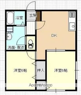 ファミーユ宮前A棟【2階】の間取り