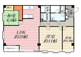 プライムレーベル鶴見仲通【401号室】の間取り