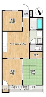 メロディハイム【1階】の間取り