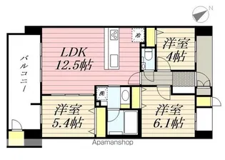 S-RESIDENCE愛宕SOUTH【610号室】の間取り