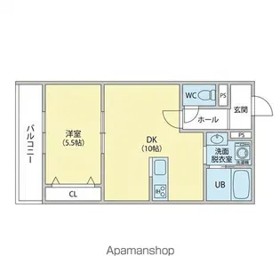 EIJU牧野駅前B【3階】の間取り