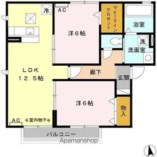リビングタウン桃の里D【1階】の間取り