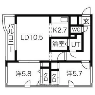 ルシード菊水元町【305号室】の間取り