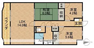 アヴニール愛野【3階】の間取り
