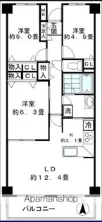 東京都江東区北砂1丁目【マンション】の間取り