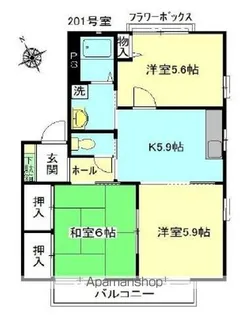プリヴィレッジパーク【2階】の間取り