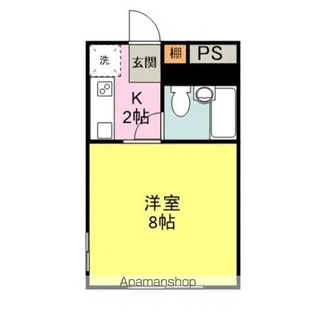 コーポ山の田東【303号室】の間取り